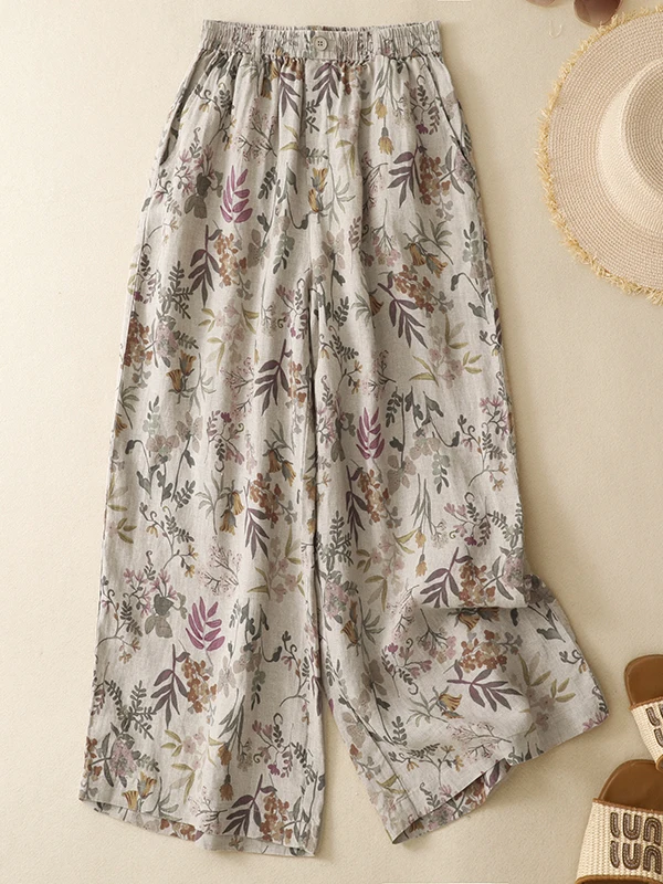 Retro Floral Cotton Linen Wide Leg Pants Women Summer Thin Breathable Casual Pants Anti Aging Slimming Nine Point Straight Le...
Retro Floral Cotton Linen Wide Leg Pants Women Summer Thin Breathable Casual Pants Anti Aging Slimming Nine Point Straight Le...