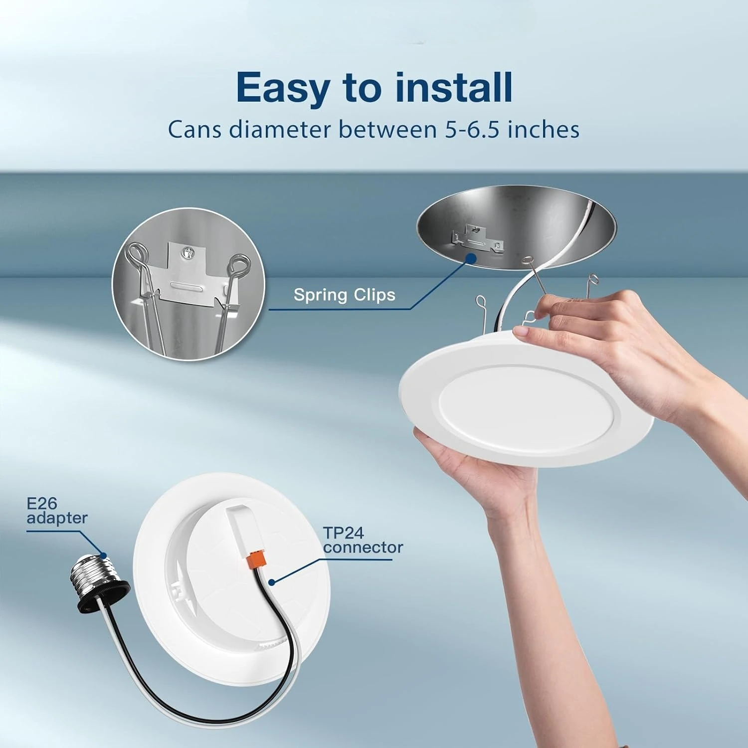 5/6 inch 5CCT LED Recessed Lighting 20 Pack, 1050LM Ultra-Thin Flat LED Can Lights, Dimmable,
5/6 inch 5CCT LED Recessed Lighting 20 Pack, 1050LM Ultra-Thin Flat LED Can Lights, Dimmable,