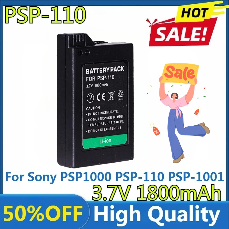 For Sony PSP1000 PSP-110 PSP-1001 PSP-1000 PSP 1000 New High Quality Replaceable 3.7V 1800mAh Battery
For Sony PSP1000 PSP-110 PSP-1001 PSP-1000 PSP 1000 New High Quality Replaceable 3.7V 1800mAh Battery