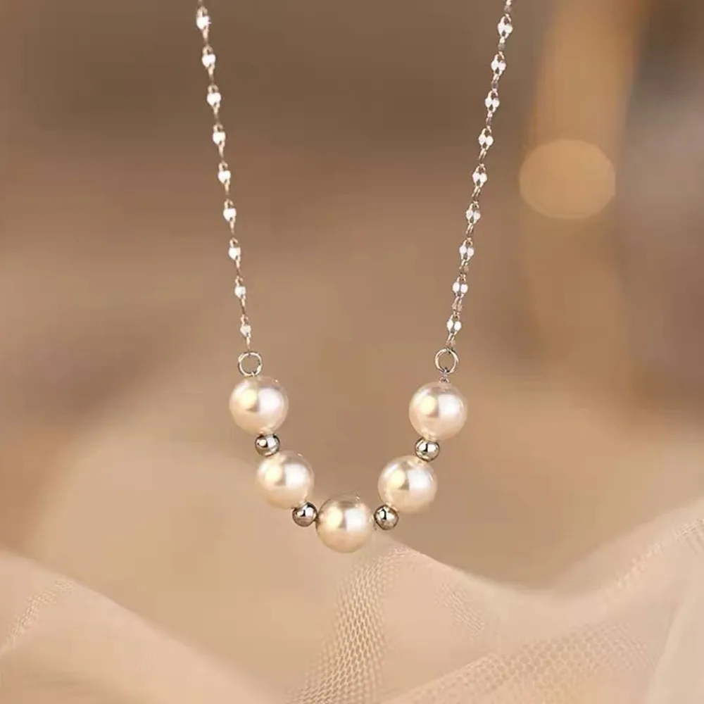 Ожерелье GL с пятью жемчужинами для женщин, летнее, из стерлингового серебра S925, уникальный высококачественный дизайн, легкое, роскошное, новое поступление, колье-чокер с подвеской
Ожерелье GL с пятью жемчужинами для женщин, летнее, из стерлингового серебра S925, уникальный высококачественный дизайн, легкое, роскошное, новое поступление, колье-чокер с подвеской