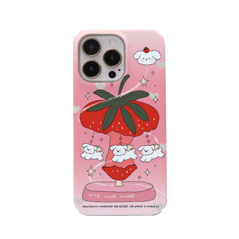 Cute Rotating Strawberry Dog Hone Case for IPhone 15 14 13 12 11 Pro Max XR Phone Case Fall Resistant Dirt Hard Protection Cover
Cute Rotating Strawberry Dog Hone Case for IPhone 15 14 13 12 11 Pro Max XR Phone Case Fall Resistant Dirt Hard Protection Cover