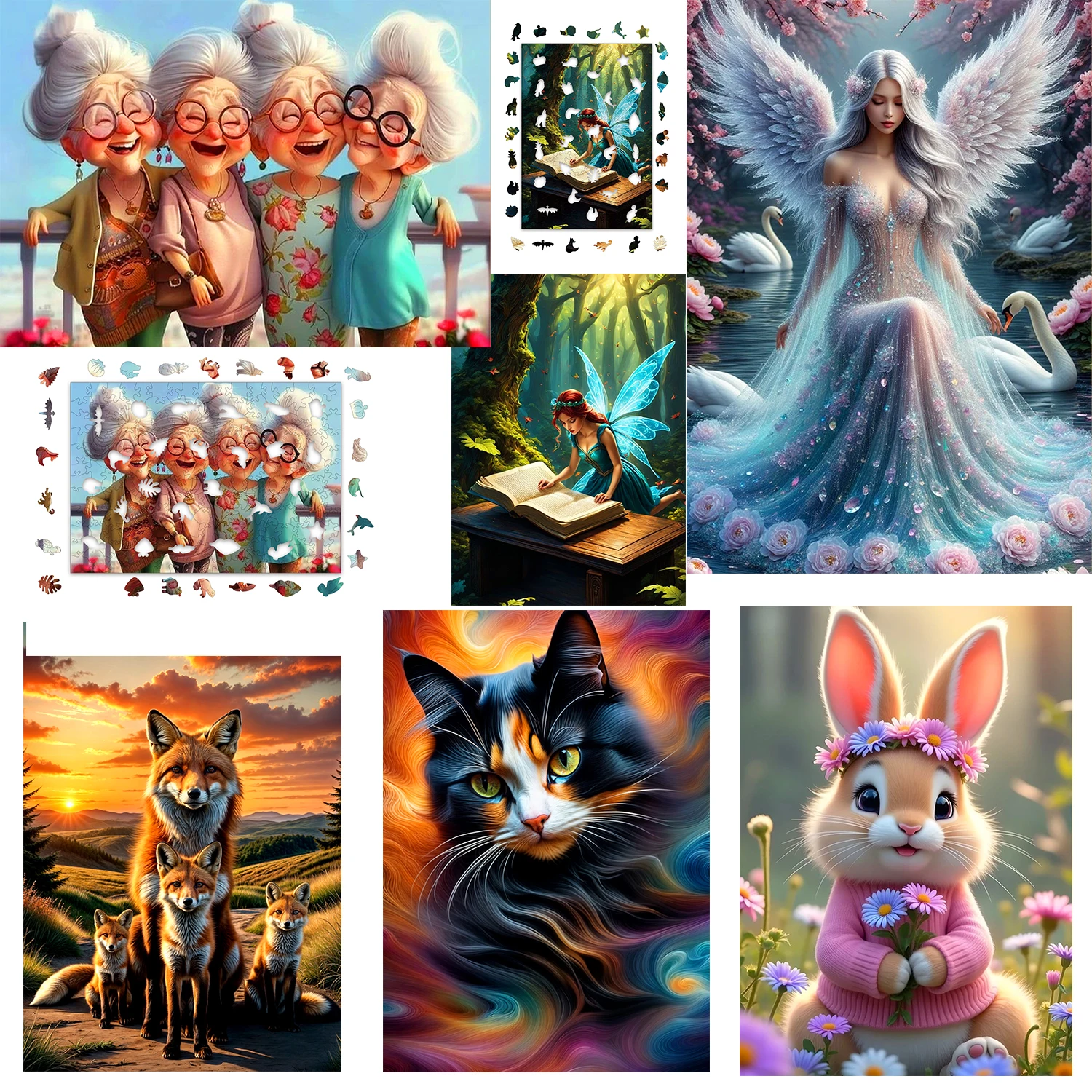 Wooden Puzzle Cat Fox Rabbit Animal Teenagers And Above Holiday Birthday Gifts Home Decoration Family Games
Wooden Puzzle Cat Fox Rabbit Animal Teenagers And Above Holiday Birthday Gifts Home Decoration Family Games