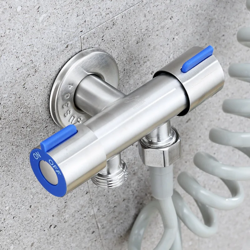 Stainless Steel Hot Cold Inlet Valve Toilet Double Handle Stainless Steel Cold Water Faucet Bathroom Washing Machine Faucet
Stainless Steel Hot Cold Inlet Valve Toilet Double Handle Stainless Steel Cold Water Faucet Bathroom Washing Machine Faucet