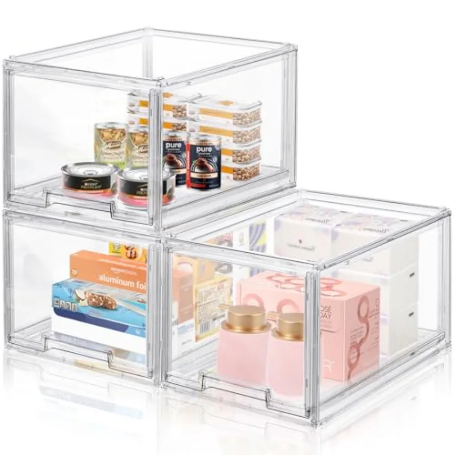 Packs Large Plastic Stackable Storage Drawers, Clear Storage Bins Organizer with Pull Out Drawers, Snacks Storage Organizer for
Packs Large Plastic Stackable Storage Drawers, Clear Storage Bins Organizer with Pull Out Drawers, Snacks Storage Organizer for