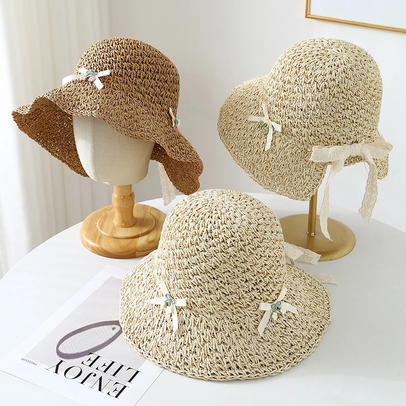 Women's Korean Style Straw Bucket Hat Floral Adjustable Sun Protection Sun Hat Breathable Foldable Beach Hat for Summer Outdoor
Women's Korean Style Straw Bucket Hat Floral Adjustable Sun Protection Sun Hat Breathable Foldable Beach Hat for Summer Outdoor