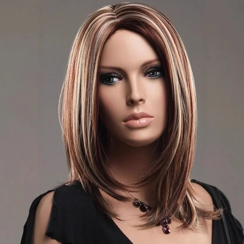 with gradient golden color, middle-parted bob short straight hair, European and American style women's wig
with gradient golden color, middle-parted bob short straight hair, European and American style women's wig
