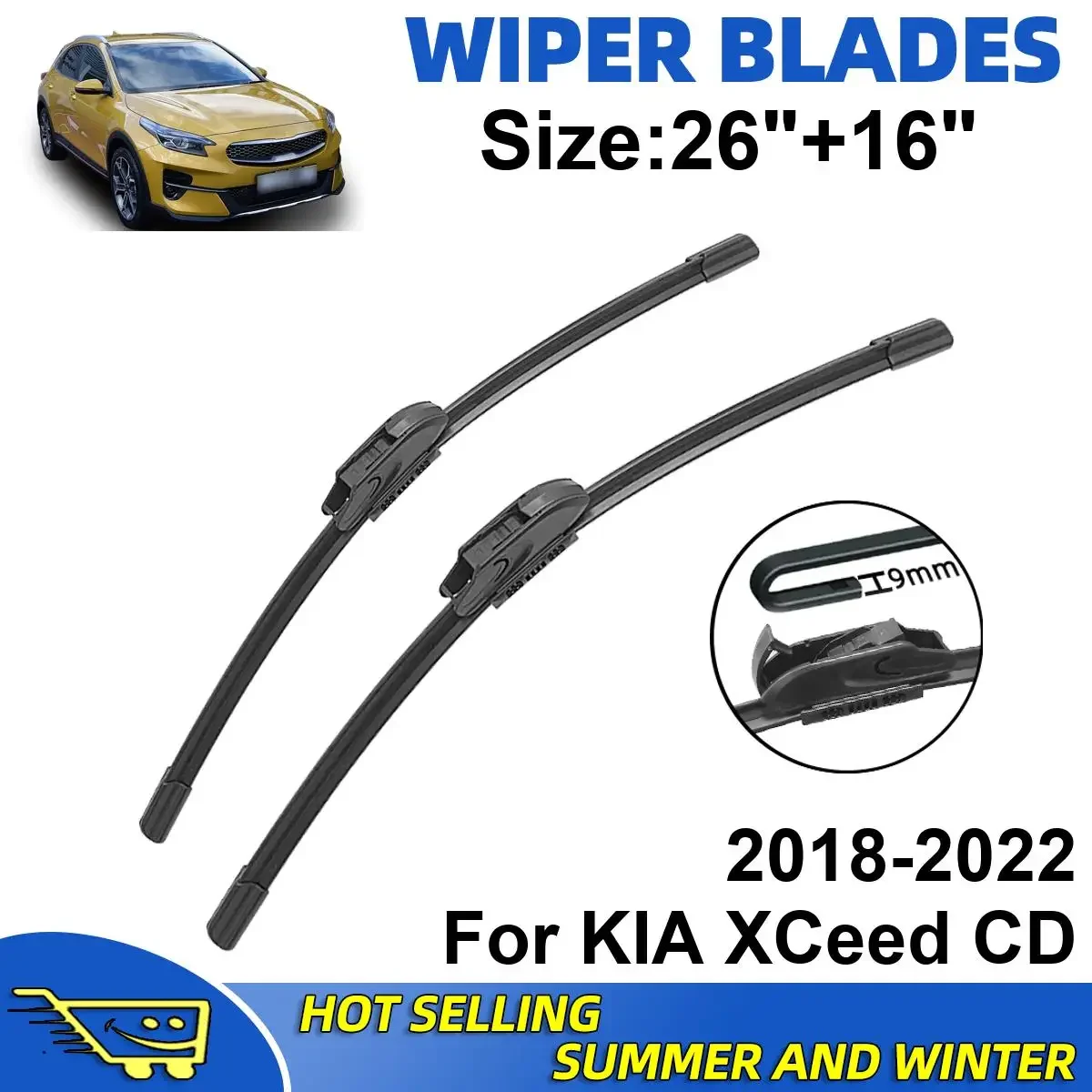 2PCS Wiper Blades Set Kit For KIA XCeed CD 2018-2022 Front Windshield Brushes Windscreen Window Accessories
2PCS Wiper Blades Set Kit For KIA XCeed CD 2018-2022 Front Windshield Brushes Windscreen Window Accessories