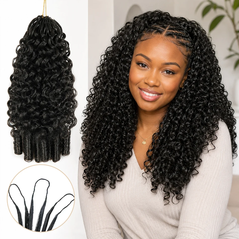 Burmese Curly Crochet Human Hair Bundles Boho Braid Hair Remy Pre-Separated Feather Invisible Crochet Hair Extensions For Women
Burmese Curly Crochet Human Hair Bundles Boho Braid Hair Remy Pre-Separated Feather Invisible Crochet Hair Extensions For Women