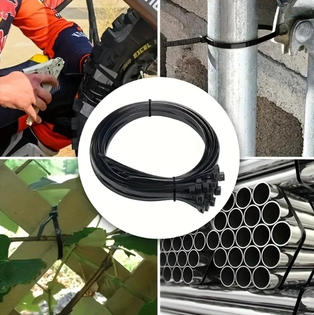 100Pcs Premium Nylon Cable Ties In One Pack Heavy Duty Self Locking Nylon Cord Ties Fastening Cable Straps For Home Office Outdoor Garden Industrial Wiring
100Pcs Premium Nylon Cable Ties In One Pack Heavy Duty Self Locking Nylon Cord Ties Fastening Cable Straps For Home Office Outdoor Garden Industrial Wiring