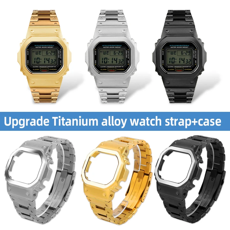 Lightweight Titanium Alloy Strap Case Mod Kit Metal titanium bezel band For Casio G-SHOCK DW5600 GW-M5610 GWX5600 GW-B5600 watch
Lightweight Titanium Alloy Strap Case Mod Kit Metal titanium bezel band For Casio G-SHOCK DW5600 GW-M5610 GWX5600 GW-B5600 watch