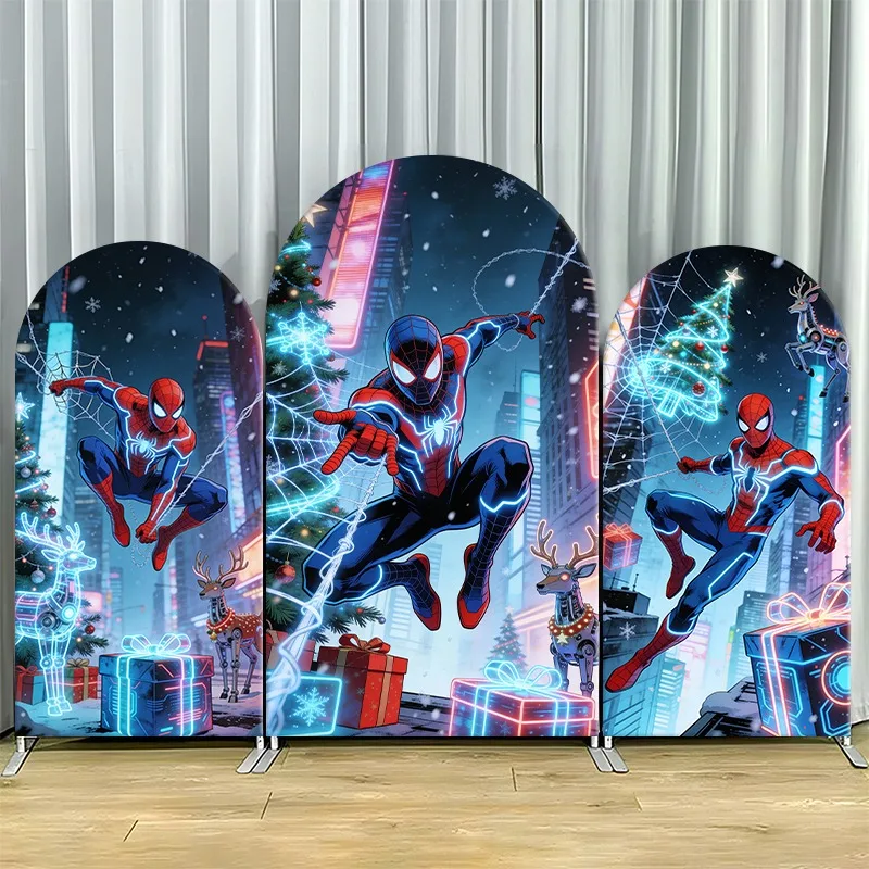 Arch Backdrop Cover Single Side Spider Man Holiday Neon City Christmas Gifts Party Decoration Photo Booth Background Props Event
Arch Backdrop Cover Single Side Spider Man Holiday Neon City Christmas Gifts Party Decoration Photo Booth Background Props Event