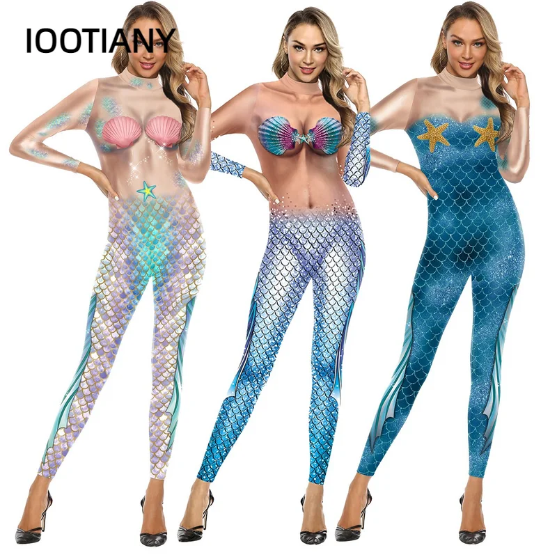 CosplayIootiany Sexy Mermaid Bodysuit Role Play Costume Stretch Bodysuit Adult Printed Fish Scale Halloween Carnival Stage Bodys
CosplayIootiany Sexy Mermaid Bodysuit Role Play Costume Stretch Bodysuit Adult Printed Fish Scale Halloween Carnival Stage Bodys