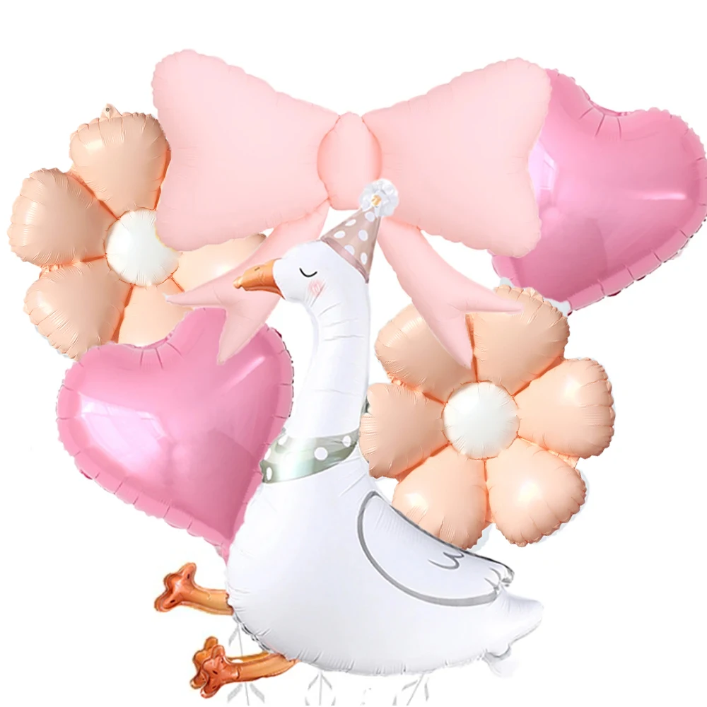 4/6pcs Goose Daisy Bow Peach Heart Foil Balloon Set Spring Birthday Wedding Party Decorations Baby Shower Supplies Kids Gifts
4/6pcs Goose Daisy Bow Peach Heart Foil Balloon Set Spring Birthday Wedding Party Decorations Baby Shower Supplies Kids Gifts