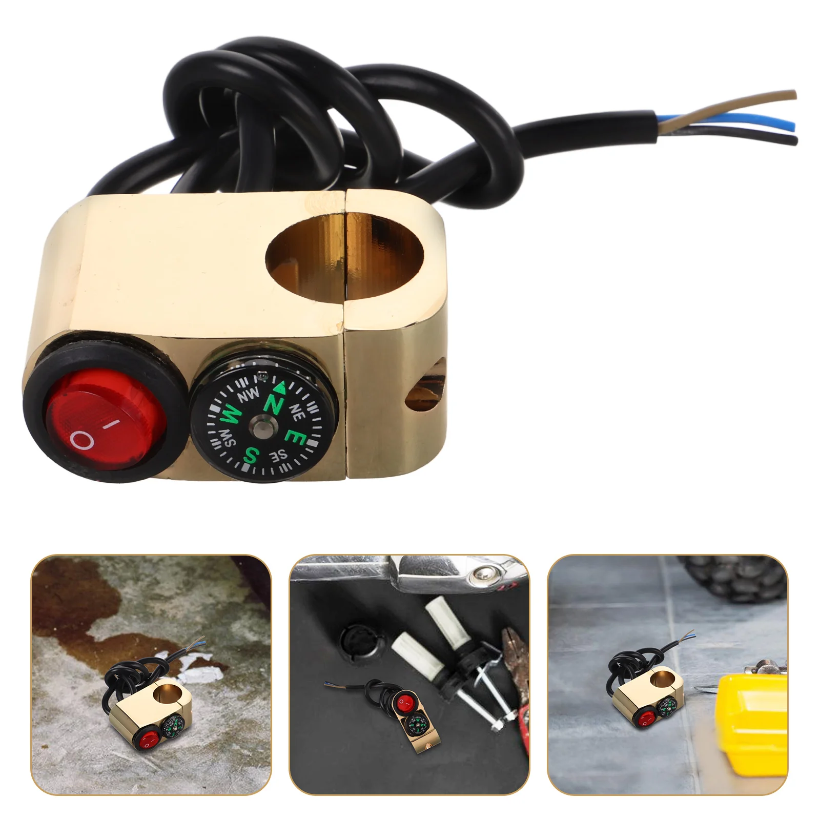 Dual Handlebar Light Switch For Motorcycles With Compass, Replacement Spotlight Fog Light Controller Button, Universal
Dual Handlebar Light Switch For Motorcycles With Compass, Replacement Spotlight Fog Light Controller Button, Universal