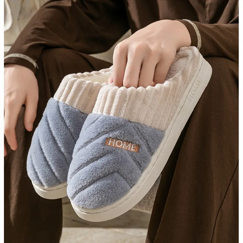 Home Couples Slippers Autumn Winter Warm Slides Non-slip Indoor Soft Plush Shoes Comfortable Women Men Thick Sole Cotton Slipper
Home Couples Slippers Autumn Winter Warm Slides Non-slip Indoor Soft Plush Shoes Comfortable Women Men Thick Sole Cotton Slipper