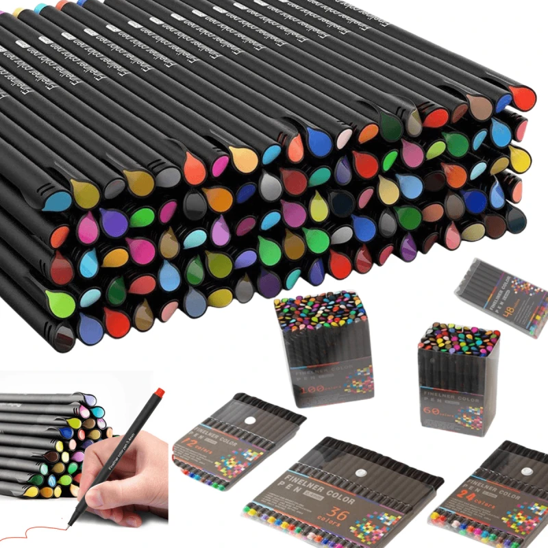 12-100pcs Colorful Line Drawing Pen Set Micro Tip Fineliner Pen Drawing Painting Sketch Fine Art Marker Office School Stationery
12-100pcs Colorful Line Drawing Pen Set Micro Tip Fineliner Pen Drawing Painting Sketch Fine Art Marker Office School Stationery