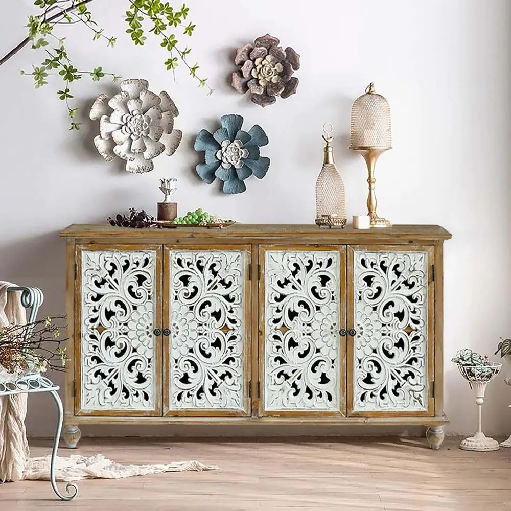 Vintage 60 Sideboard in French Country Style with Carved Accents for Living and Dining Rooms, Natural Wood Finish
Vintage 60 Sideboard in French Country Style with Carved Accents for Living and Dining Rooms, Natural Wood Finish