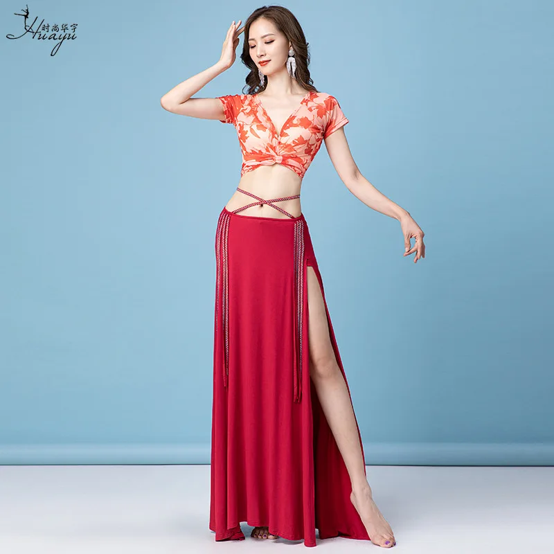 Belly Dance Costume with Rhinestones Sexy Slit Long Skirt Set Oriental Dance Costume Performance Practice Outfit
Belly Dance Costume with Rhinestones Sexy Slit Long Skirt Set Oriental Dance Costume Performance Practice Outfit