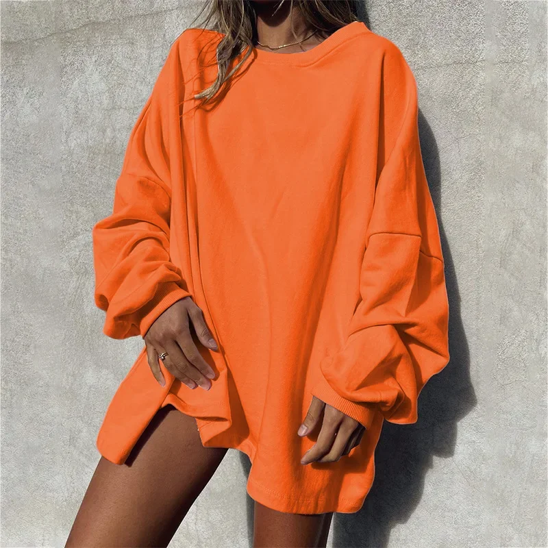 O-neck Mid-Length Sweatshirt Casual Autumn Hoodies Y2K Fashion Pullovers Tops Women Solid Color Long Sleeve Loose Sweatshirt
O-neck Mid-Length Sweatshirt Casual Autumn Hoodies Y2K Fashion Pullovers Tops Women Solid Color Long Sleeve Loose Sweatshirt