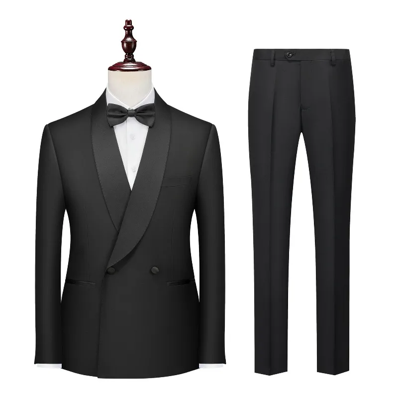 KIDWHXR Men 2-piece Set Turn Down Collar Solid Color Male Blazer Male Straight-leg Pant Man Slim Business Casual Man Suit Outfit
KIDWHXR Men 2-piece Set Turn Down Collar Solid Color Male Blazer Male Straight-leg Pant Man Slim Business Casual Man Suit Outfit