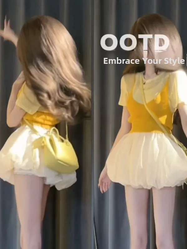 Summer Sweet Style round Neck Top And Vest Set Floral Skirt Short Sleeve Sweet Matching Outfit Korean Miniature Ensemble
Summer Sweet Style round Neck Top And Vest Set Floral Skirt Short Sleeve Sweet Matching Outfit Korean Miniature Ensemble