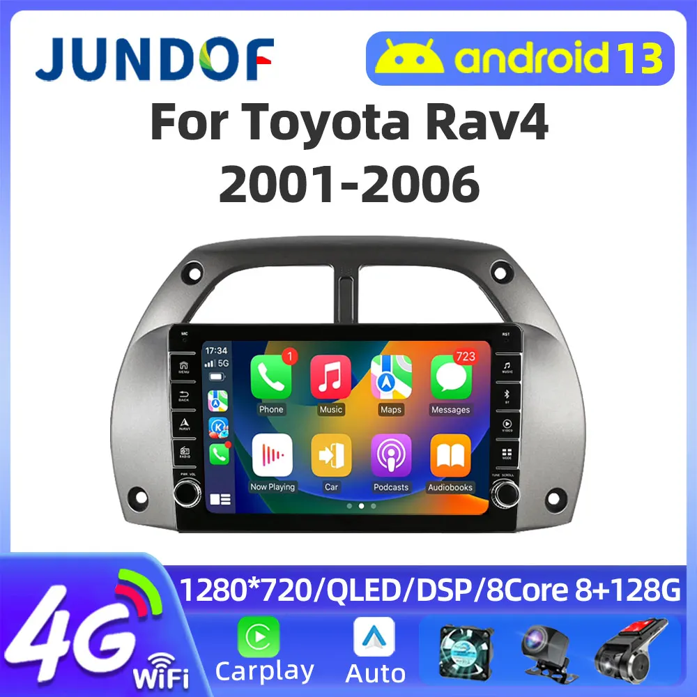 Android 13 Car Radio Multimedia Video Player Navigation GPS For Toyota RAV4 Rav 4 2001-2006 Carplay 4G 2Din Stereo DVD Head Unit
Android 13 Car Radio Multimedia Video Player Navigation GPS For Toyota RAV4 Rav 4 2001-2006 Carplay 4G 2Din Stereo DVD Head Unit