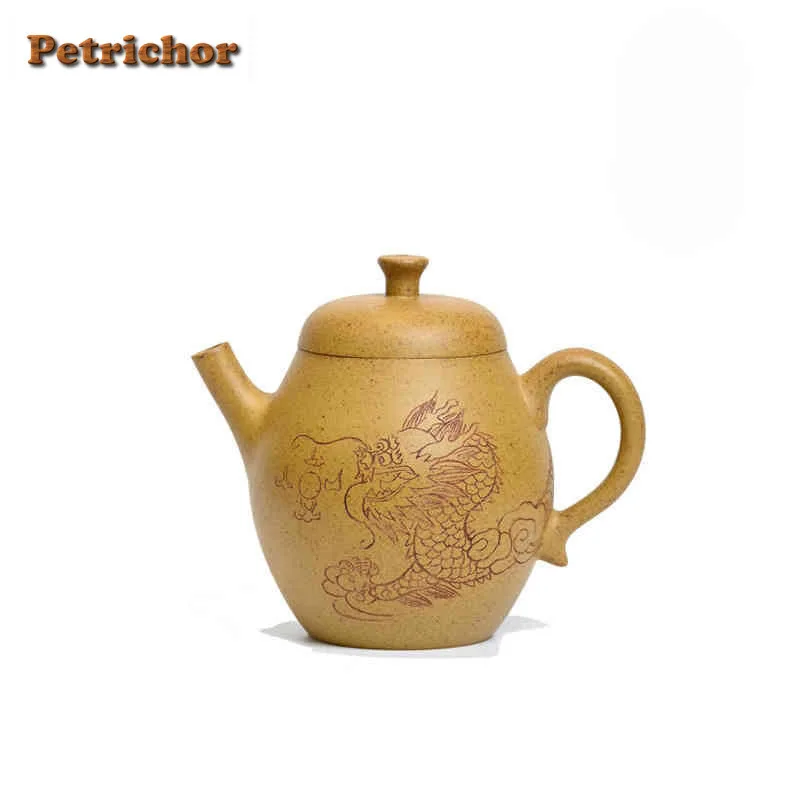 290ml Exquisite Yixing Purple Clay Teapots Handmade High Wen Dan Pot Raw Ore Gold Section Mud Kettle Chinese Zisha Tea Set Craft
290ml Exquisite Yixing Purple Clay Teapots Handmade High Wen Dan Pot Raw Ore Gold Section Mud Kettle Chinese Zisha Tea Set Craft