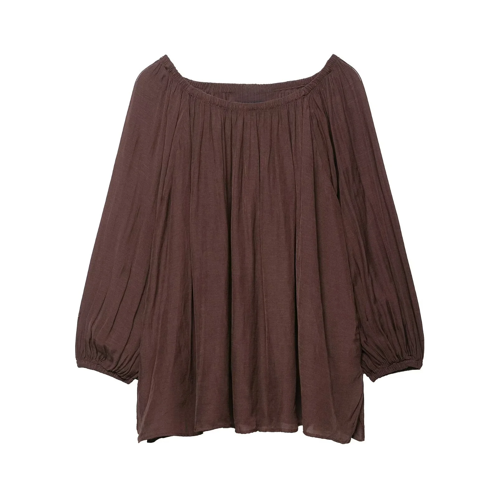 PB&ZA2025 women's autumn new casual fashion loose off-shoulder one-shoulder bubble long-sleeved top
PB&ZA2025 women's autumn new casual fashion loose off-shoulder one-shoulder bubble long-sleeved top