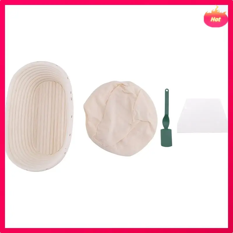 ABYP Oval Bread Proofing Basket, Handmade Banneton Bread Proofing Basket Brotform With Bread Lame, Dough Scraper, Proofing Cloth
ABYP Oval Bread Proofing Basket, Handmade Banneton Bread Proofing Basket Brotform With Bread Lame, Dough Scraper, Proofing Cloth