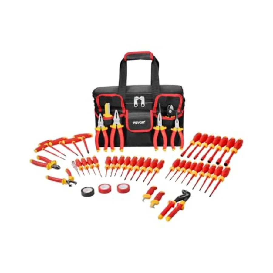 Insulated Screwdriver Set 50-Piece Professional Electrical Screwdriver Set 1000V Insulated Electrician Tool with Magnetic Tips
Insulated Screwdriver Set 50-Piece Professional Electrical Screwdriver Set 1000V Insulated Electrician Tool with Magnetic Tips