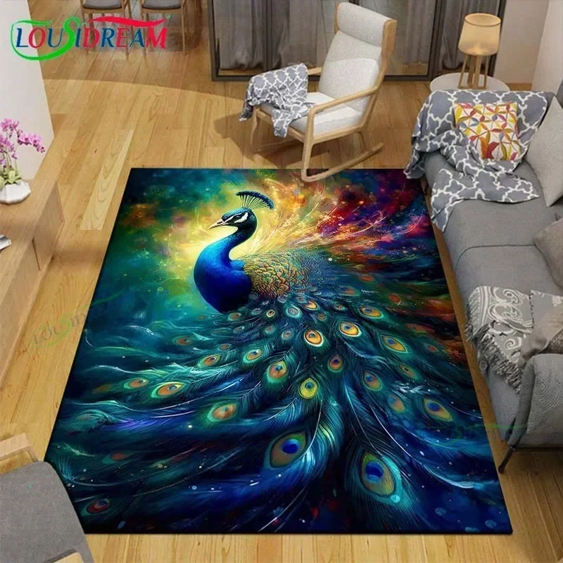 Beautiful Peacock Bird Art Carpet Living Room Bedroom Bedside Mat Fashion Floor Mat Area Rug Door Mat Bedroom Decoration
Beautiful Peacock Bird Art Carpet Living Room Bedroom Bedside Mat Fashion Floor Mat Area Rug Door Mat Bedroom Decoration
