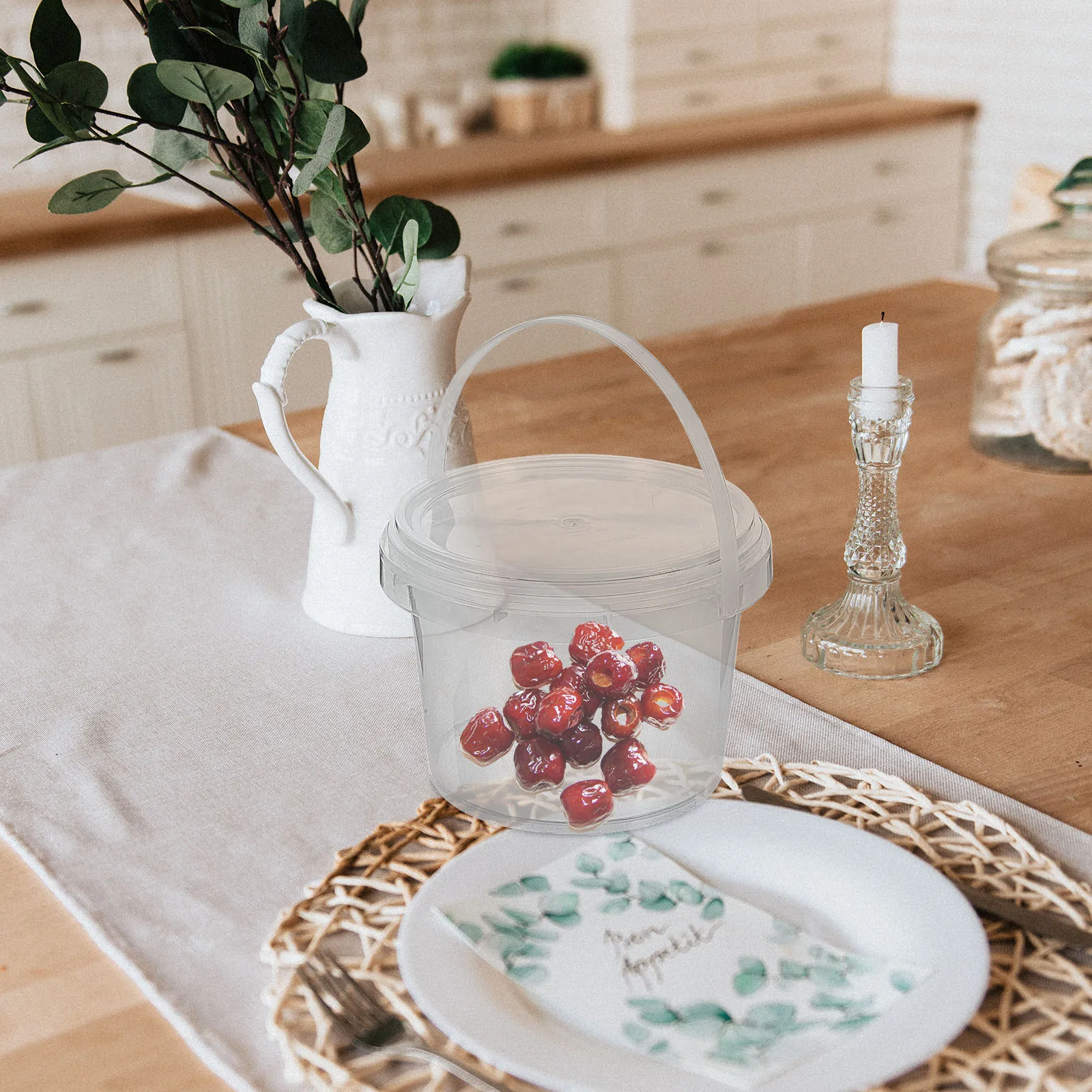 Plastic Storage Buckets Transparent White Kitchen Container Small Size Empty Tub Toys Food Items Reusable PP Material
Plastic Storage Buckets Transparent White Kitchen Container Small Size Empty Tub Toys Food Items Reusable PP Material