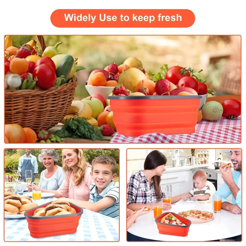 Eco-Friendly Triangle Silicone Pizza Box Set - Collapsible Reusable Container with 5 Trays Perfect for Party, Bakery, Catering
Eco-Friendly Triangle Silicone Pizza Box Set - Collapsible Reusable Container with 5 Trays Perfect for Party, Bakery, Catering
