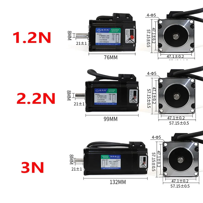 1.2N.m 2.2N.m 3N Closed Loop Stepper Motor, Cable Length 3 meters CNC Router 3D Printer ,Stable Performance
1.2N.m 2.2N.m 3N Closed Loop Stepper Motor, Cable Length 3 meters CNC Router 3D Printer ,Stable Performance