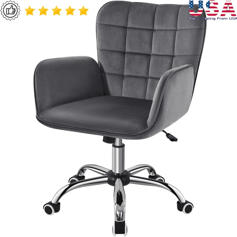 Modern Velvet Desk Chair with Padded Armrests Ergonomic Rocking Function 360° Mobility Comfortable Indoor Armchair
Modern Velvet Desk Chair with Padded Armrests Ergonomic Rocking Function 360° Mobility Comfortable Indoor Armchair