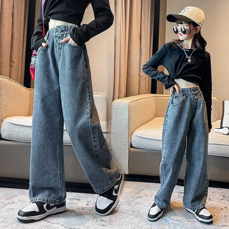 Autumn New Denim Wide Leg Pants Korean Version Loose and Slimming Long Pants Girl Jeans
Autumn New Denim Wide Leg Pants Korean Version Loose and Slimming Long Pants Girl Jeans