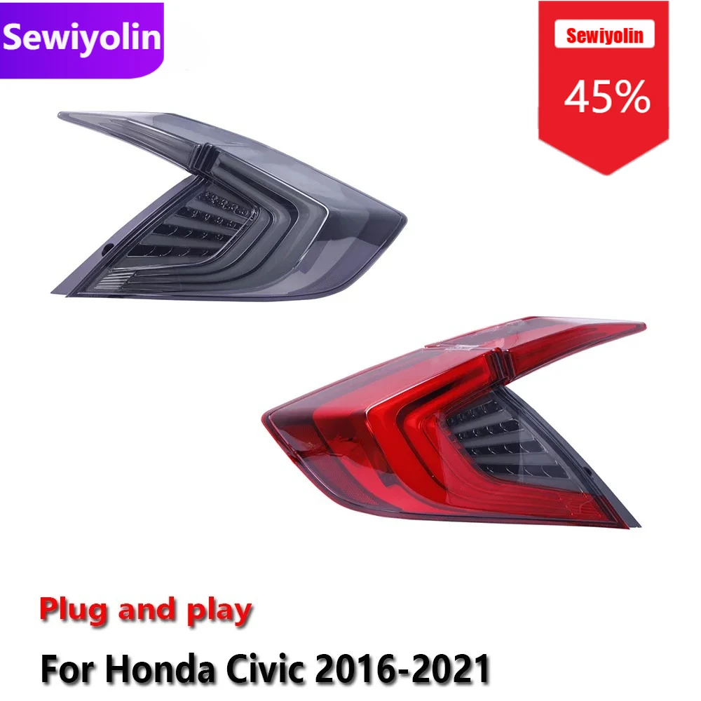 Автомобильные светодиодные задние фонари DRL в сборе для HONDA Civic 2016-2021, авто противотуманные фары DRL, стоп-сигналы поворота Plug and Play
Автомобильные светодиодные задние фонари DRL в сборе для HONDA Civic 2016-2021, авто противотуманные фары DRL, стоп-сигналы поворота Plug and Play
