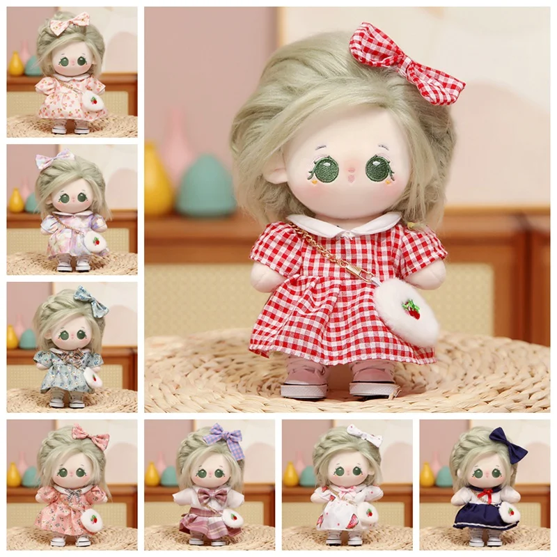 20cm Cute Sweet Girls Red Lattice Dress with Bag Suit Plush Doll Kawaii Stuffed Customization Figure Dolls DIY Clothes Accessory
20cm Cute Sweet Girls Red Lattice Dress with Bag Suit Plush Doll Kawaii Stuffed Customization Figure Dolls DIY Clothes Accessory