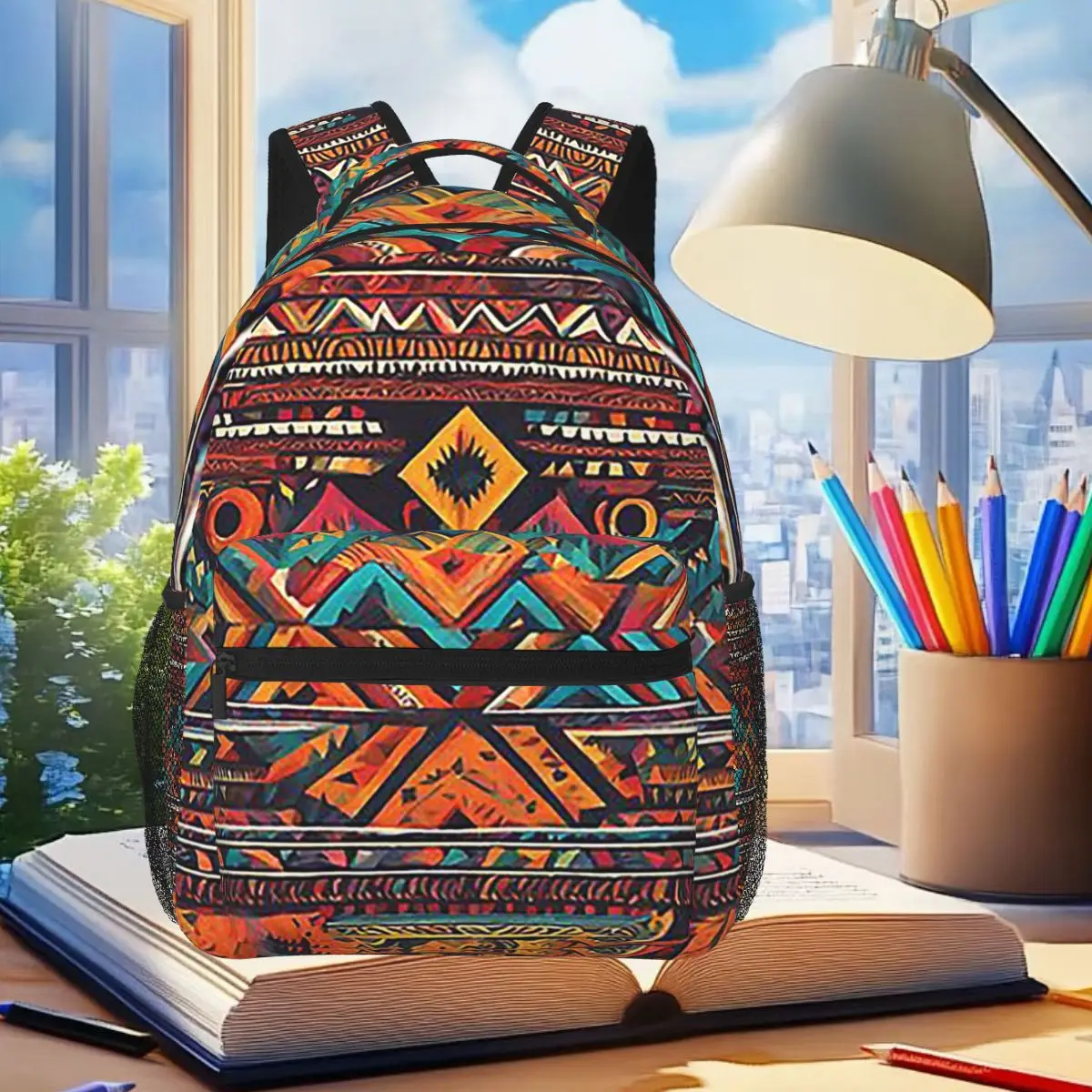 Painted Original Tribal Patterns Backpack Student Boys Girls BookBag Kids School Bag Computer Shoulder Bags for Men Women
Painted Original Tribal Patterns Backpack Student Boys Girls BookBag Kids School Bag Computer Shoulder Bags for Men Women