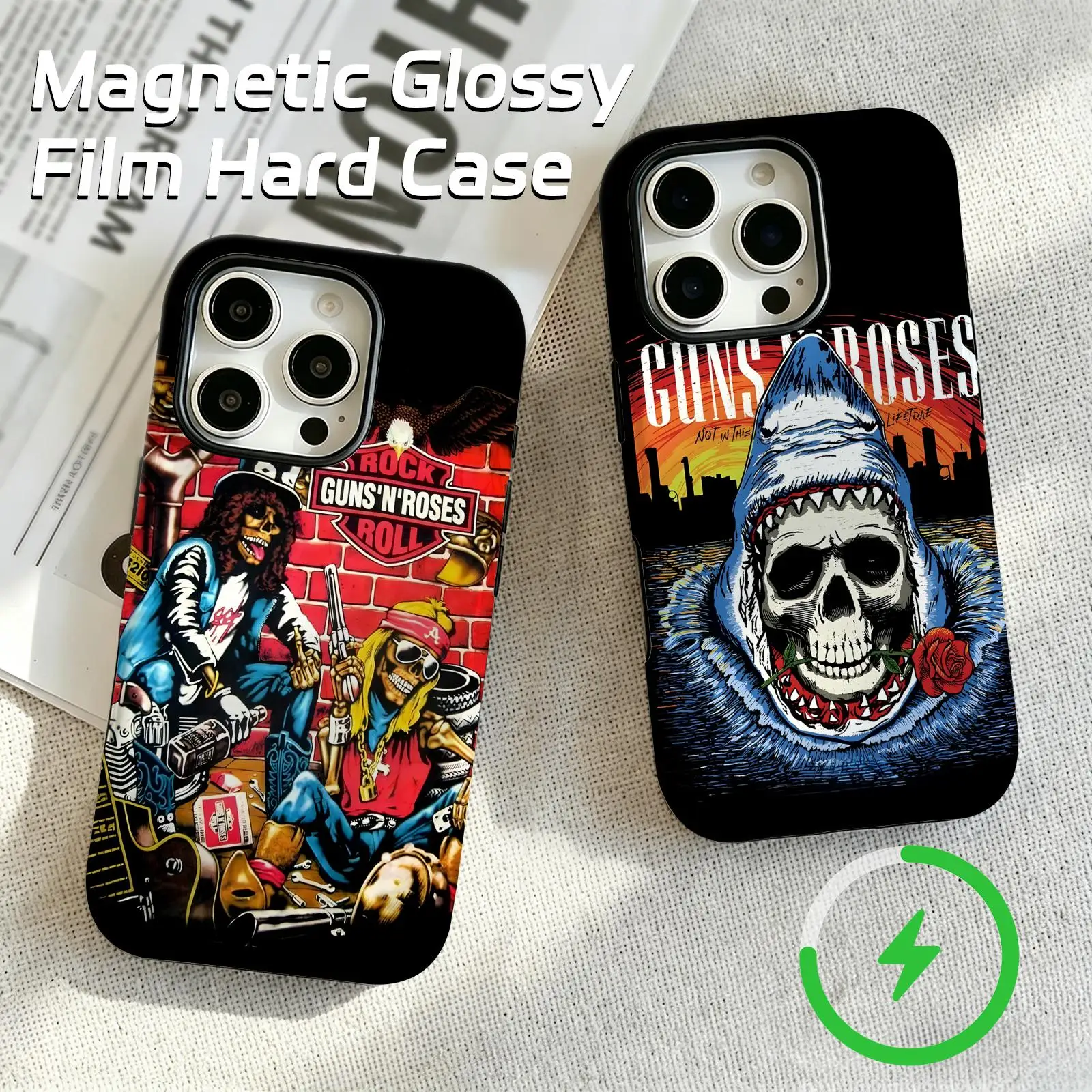 Phone Case For iPhone17 16 16e 15 14 13 12Plus Pro Max Glossy Magnetic Film Case fashion G-Guns N' R-Roses
Phone Case For iPhone17 16 16e 15 14 13 12Plus Pro Max Glossy Magnetic Film Case fashion G-Guns N' R-Roses