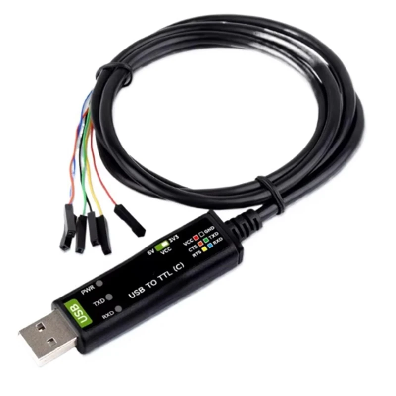 Промышленный класс USB-TTL(C) Последовательный кабель 6-контактный интерфейс с свободной головкой Оригинальная защитная схема FT232RNL-AU32
Промышленный класс USB-TTL(C) Последовательный кабель 6-контактный интерфейс с свободной головкой Оригинальная защитная схема FT232RNL-AU32