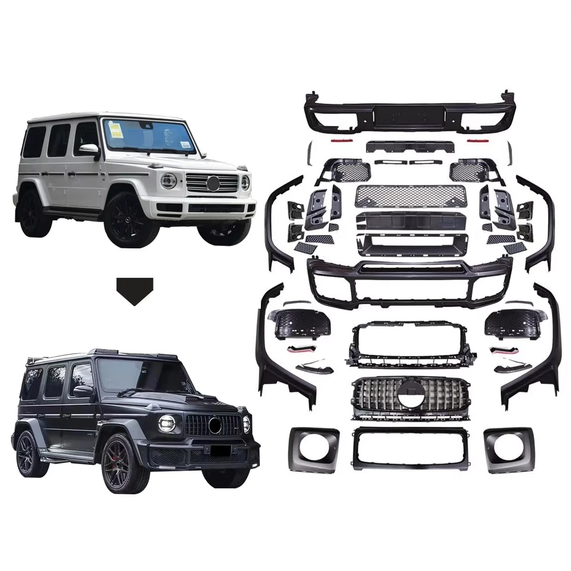 PP ABS Body Kit for Benz G Class W464 G63 G350 G400 G550 Upgrade 2024 B Front Rear Bumper Auto Exterior Modification
PP ABS Body Kit for Benz G Class W464 G63 G350 G400 G550 Upgrade 2024 B Front Rear Bumper Auto Exterior Modification