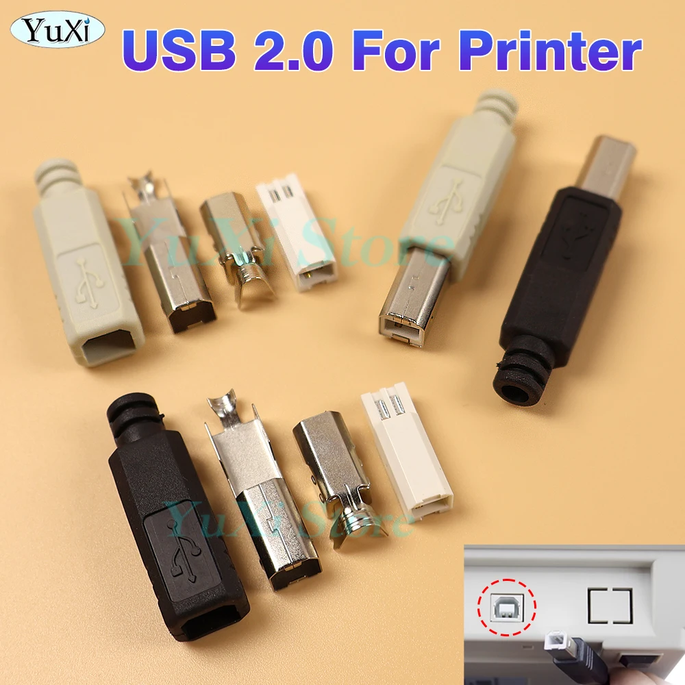 USB 2.0 High Speed A To B Male Printer Cable DIY Soldering Tail Charging USB Jack Port Plug For Canon Hp Epson Printer USB 2.0
USB 2.0 High Speed A To B Male Printer Cable DIY Soldering Tail Charging USB Jack Port Plug For Canon Hp Epson Printer USB 2.0