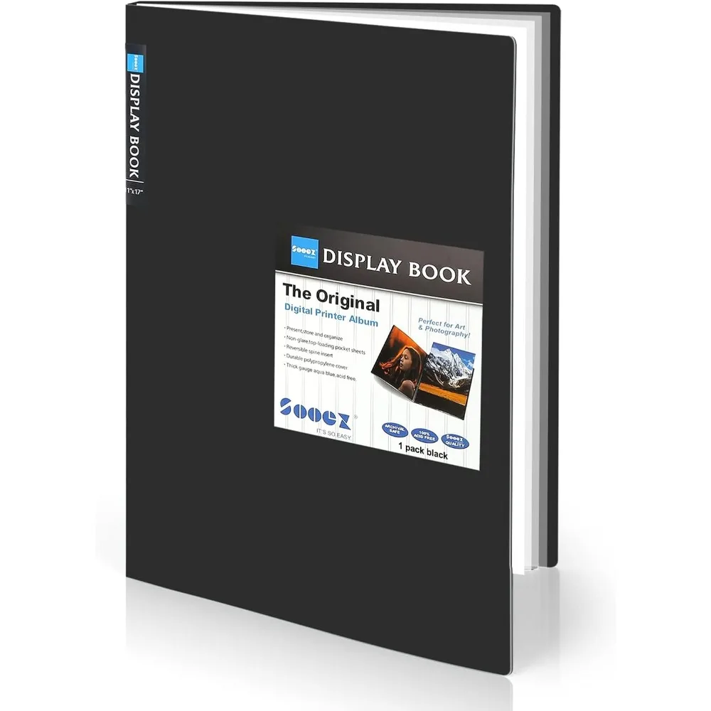 Sooez Art Portfolios 11"x17", Large Portfolio Folder with 30 Pockets & Black Inner Sheets, Display 60 Pages, 11 x 17 Presentatio
Sooez Art Portfolios 11"x17", Large Portfolio Folder with 30 Pockets & Black Inner Sheets, Display 60 Pages, 11 x 17 Presentatio