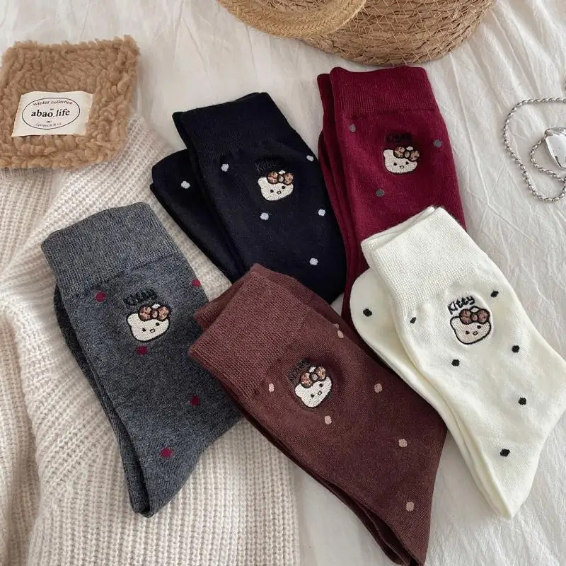 5 шт. Sanrio четыре сезона женские средние носки Kawaii Hello Kitty мультфильм анти-запах дышащие хлопковые носки комплект предметов домашнего обихода
5 шт. Sanrio четыре сезона женские средние носки Kawaii Hello Kitty мультфильм анти-запах дышащие хлопковые носки комплект предметов домашнего обихода