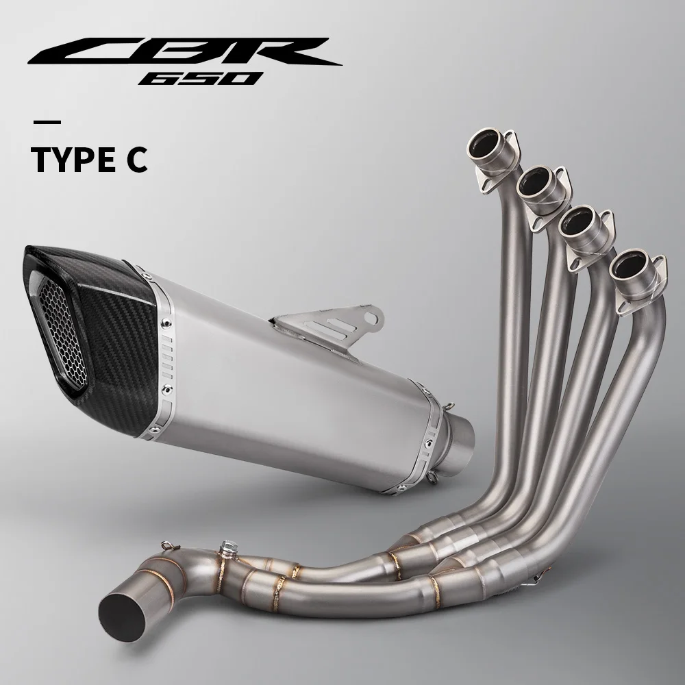 For CBR650R CBR650F CB650R CB650F Motorcycle Full Exhaust Modify Front Link Pipe And Carbon Tip Muffler
For CBR650R CBR650F CB650R CB650F Motorcycle Full Exhaust Modify Front Link Pipe And Carbon Tip Muffler