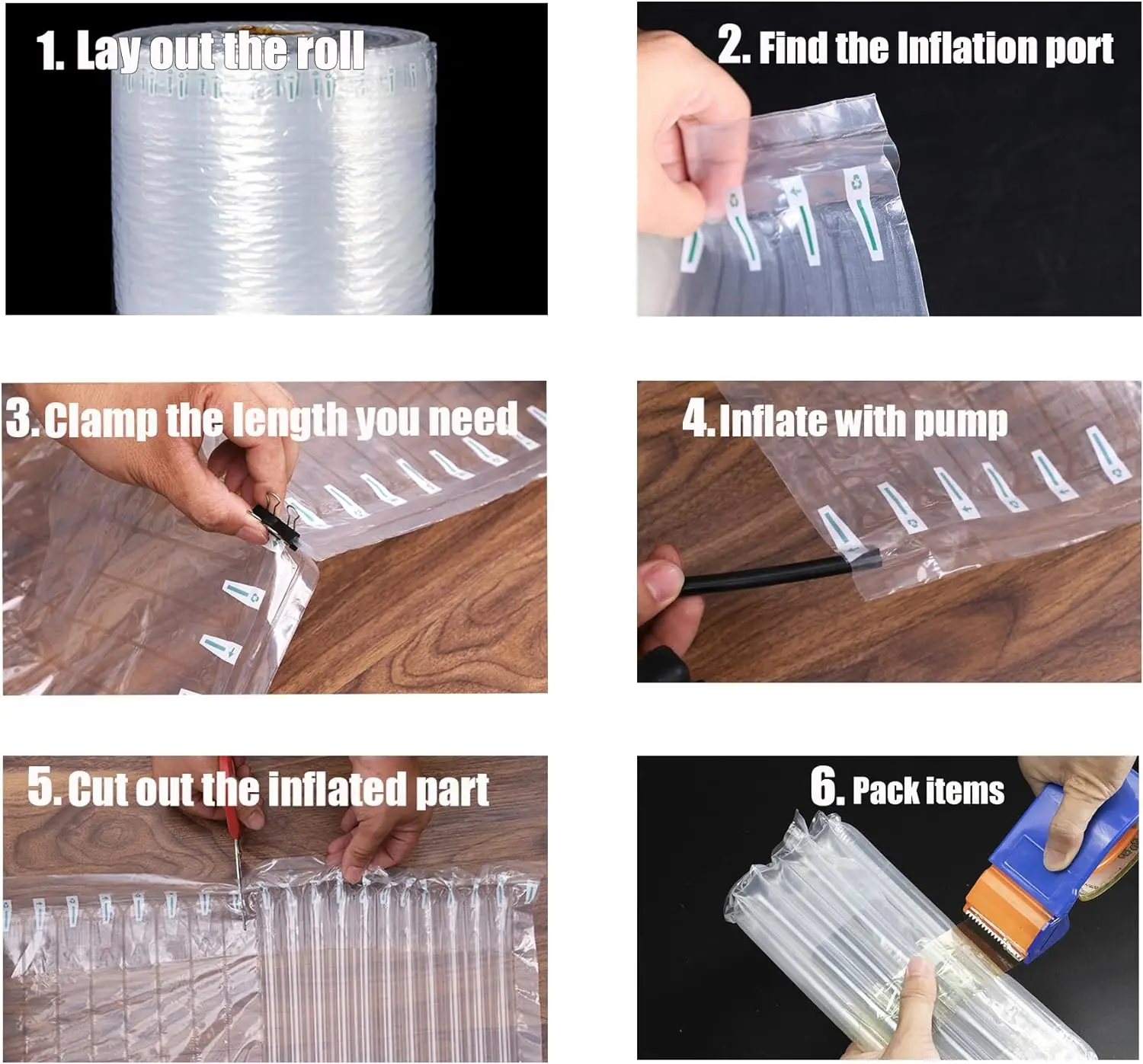 Inflatable Air Buffer Plastic Packaging 30CM Width 10M Length Bump Filling Air Column Protective Bubble Bag Anti-pressure
Inflatable Air Buffer Plastic Packaging 30CM Width 10M Length Bump Filling Air Column Protective Bubble Bag Anti-pressure