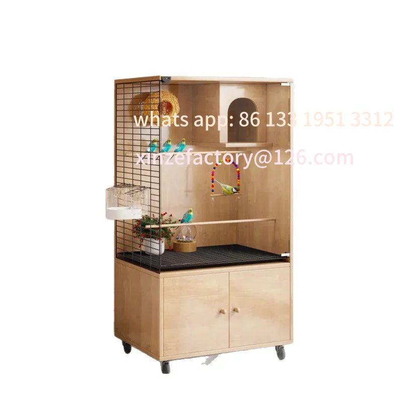 Parrot Bird Cage Bird Villa Solid Wood Large Bird Nest Large Space Glass Transparent Breeding Cage Solid Wood Environmental Prot
Parrot Bird Cage Bird Villa Solid Wood Large Bird Nest Large Space Glass Transparent Breeding Cage Solid Wood Environmental Prot