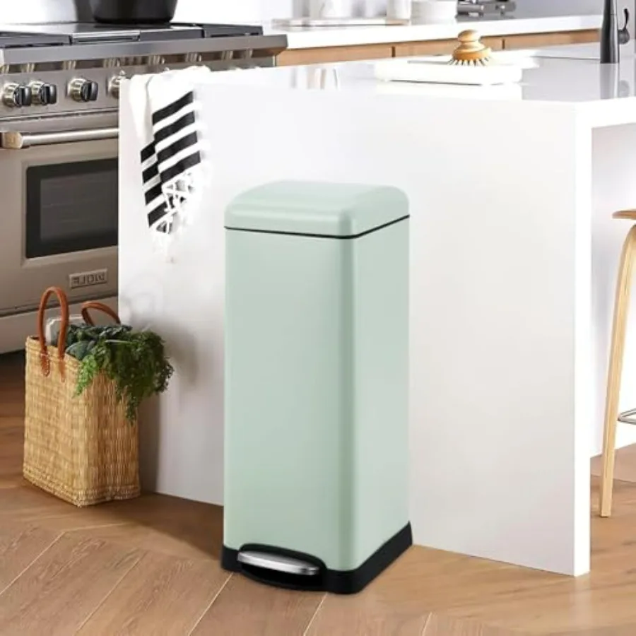 Мусорное ведро из нержавеющей стали на 30 л (8 галлонов) с крышкой с плавным закрыванием, тонкое, с защитой от отпечатков пальцев, для кухни, офиса, ресторана
Мусорное ведро из нержавеющей стали на 30 л (8 галлонов) с крышкой с плавным закрыванием, тонкое, с защитой от отпечатков пальцев, для кухни, офиса, ресторана