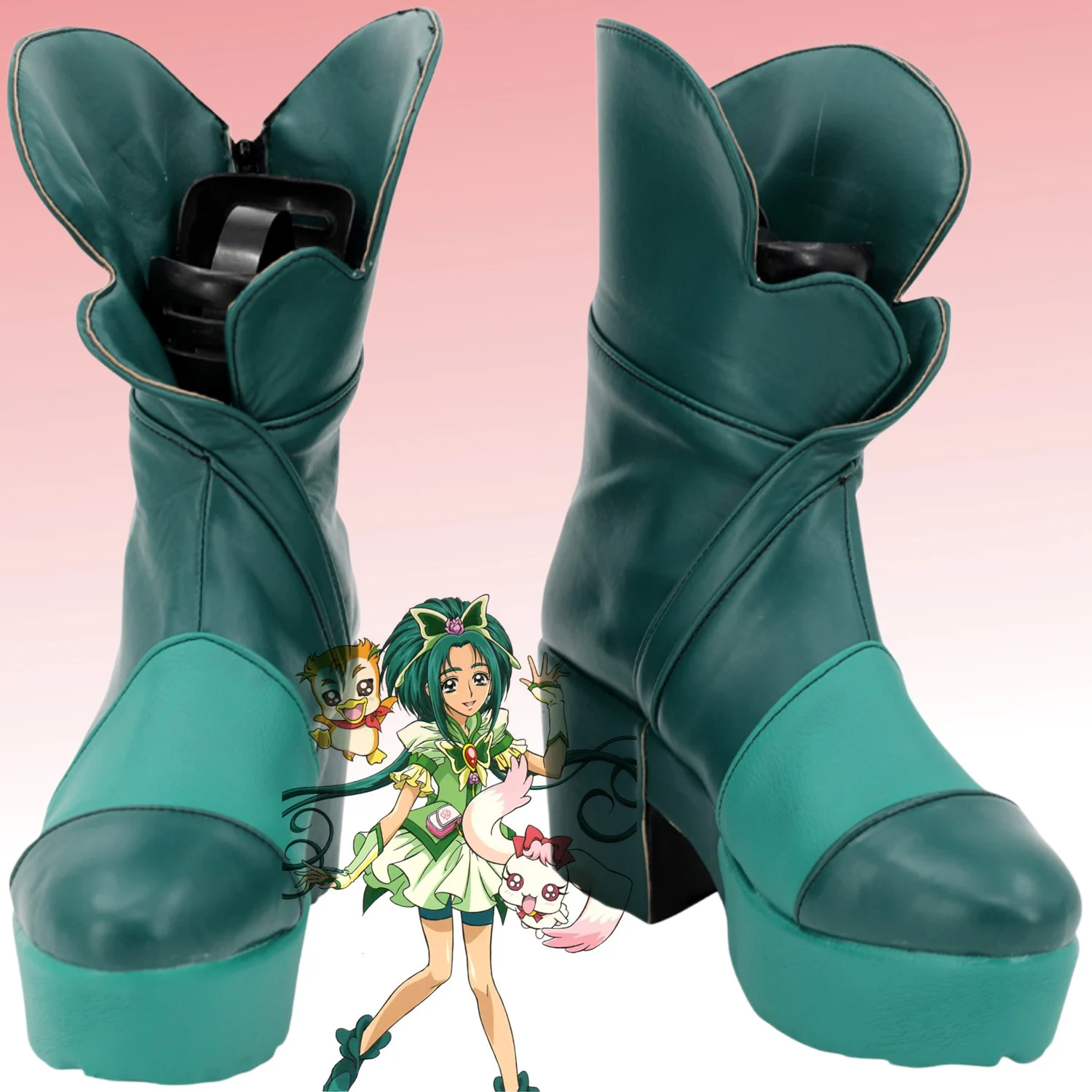 Pretty Cure Cure Mint Cosplay Boots Green Shoes Custom Made Any Size
Pretty Cure Cure Mint Cosplay Boots Green Shoes Custom Made Any Size